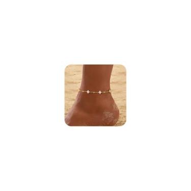 Imagem de Tornozeleira RLMOON Banhada a Ouro 14K com Zircônia Cúbica e Resistent
