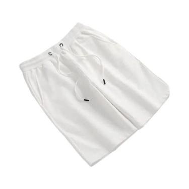 Imagem de Shorts Esportivos Unissex De Verão Com Caimento Solto, Cor Sólida, Tam