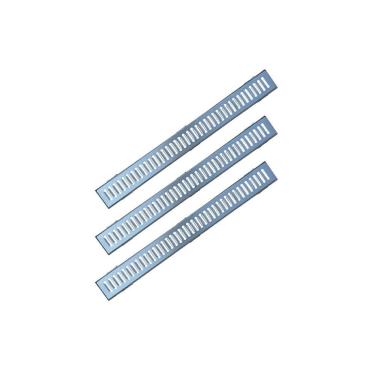 Imagem de Ralo Grelha Linear GEZ004X3OM Escoamento Eficiente Resistente Aço Galvanizado Inox Ouro Minas 10X100CM