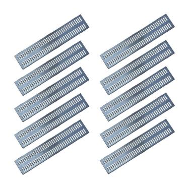 Imagem de Ralo Grelha Linear GEZ006X10OM com Escoamento Eficiente e Resistente em Aço Galvanizado Inox Ouro Minas 20X100CM
