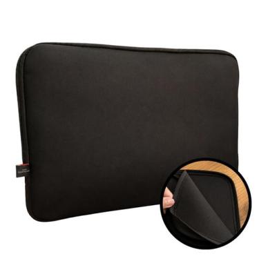 Imagem de Capa Para Notebook Bolsa Case Pasta Neoprene Preta 17 15 Polegadas MCS