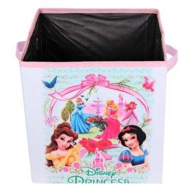 Imagem de Caixa Organizadora Estampada Princesas com Alça Organizador de Brinque