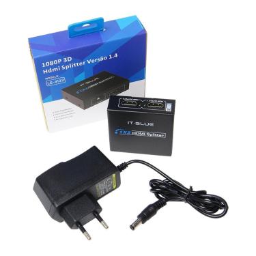 Imagem de Splitter Hdmi Divisor 1 Entrada X 2 Saídas 1.4 3d 1080p