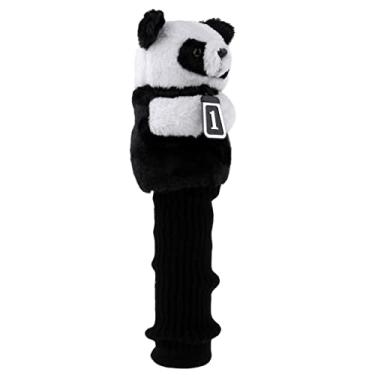 Imagem de Tachiuwa Capa de Cabeça de Taco de Golfe em Forma de Animal Acessório de Proteção Da Capa de Cabeça Do de Madeira, Panda