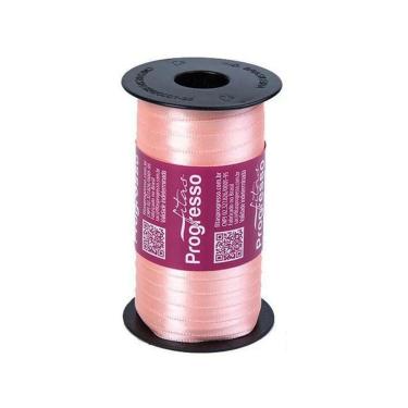 Imagem de Fita De Cetim Progresso 7Mm Com 100 Metros Salmão