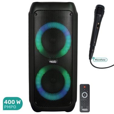 Imagem de Caixa Amplificadora Moob Urban 400W Entradas USB/AUX, Entrada Guitarra e Microfone, Rádio FM, TWS Bluetooth