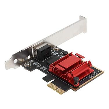 Imagem de Hilitand Placa de rede PCIe, placa de rede Gigabit de 2,5 Gbps Placa de rede Ethernet PCI‑E, conversor adaptador LAN RJ45 para PC Desktop