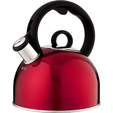 Imagem de Cuisinart CTK-S17MR Aura 2 litros Teakettle, faça 2 quartos de água fervente nesta chaleira de chá clássica, vermelho metálico