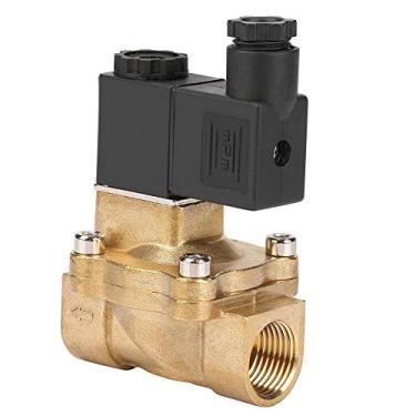 Imagem de Válvula solenoide, válvula solenoide de duas portas G1/2 operada por piloto normalmente fechada para água de óleo de ar (DC24V)