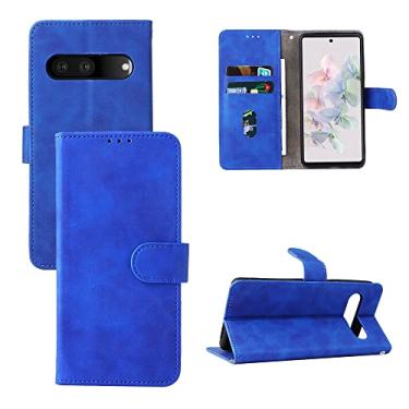 Imagem de For Google Pixel 7 Skin Feel Magnetic Flip Leather Phone Case
