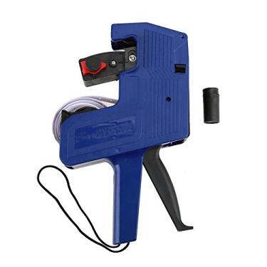 Imagem de MX-5500 Arma de etiqueta de preço com etiquetas, kit 1 linha de 8 dígitos, ferramenta de varejo de plástico inclui 1 rolo de preço de pistola de adesivos e 2 refis de tinta com vários símbolos de moeda para rotulagem portátil (azul)