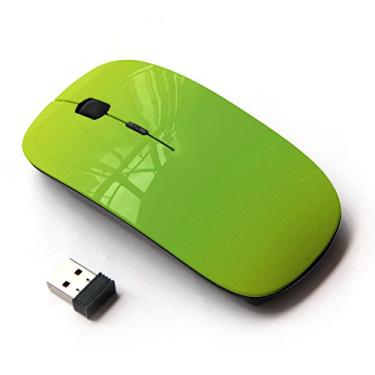 Imagem de KawaiiMouse [Mouse óptico sem fio 2,4 G] Cor verde neon vibrante brilhante