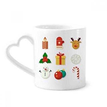 Imagem de Feliz Natal Presentes coloridos Ilustração Caneca Café Cerâmica Copos Copo Coração Vidro