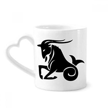 Imagem de Caneca Constelação Capricórnio Signo do Zodíaco Caneca Café Cerâmica Copo de Coração de Vidro