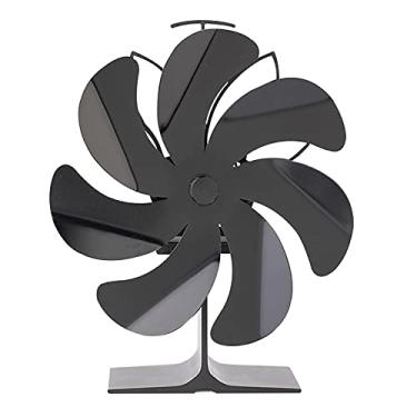 Imagem de Ventilador de fogão a lenha movido a calor - Ventilador Lareira 7 Lâminas Com Não Elétrico,Ventilador de lareira suspenso com tubo de combustão de motores duplos para fogão a lenha Aocate
