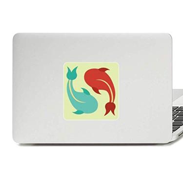 Imagem de Adesivo de vinil Peixe Gêmeos Taichi padrão vinil paster laptop decoração PC