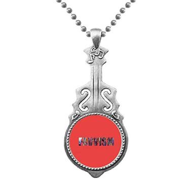 Imagem de OFFbb-USA Pingente de fauvismo grosso vívido joia com pingente de música para guitarra