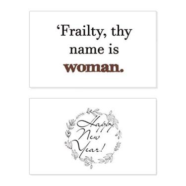Imagem de Frailty Nomes Woman Shakespeare Festival Ano Novo Cartão de felicitações Bless Message Present