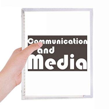 Imagem de Caderno preto com folhas soltas para comunicação e mídia principal, agenda recarregável, papelaria