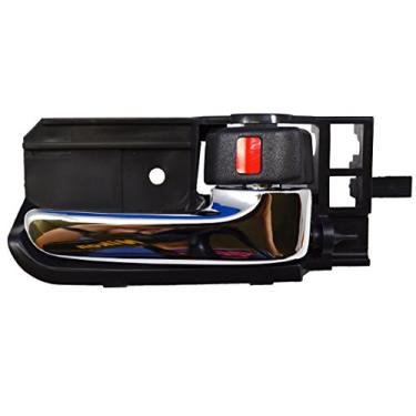 Imagem de PT Auto Warehouse TO-2567MA-RH – Alça interna interna interna de porta, caixa preta (pedra) com alavanca cromada – lado do passageiro
