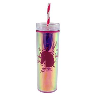 Imagem de Copo canudo reto unicórnio fofinho