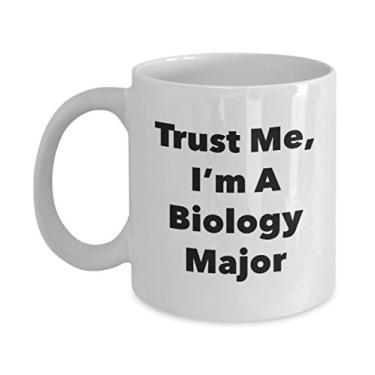 Imagem de Caneca Trust Me, I'm A Biology Major - Caneca de café divertida - Lindas ideias de presentes de formatura para amigos e colegas de classe (325 ml)