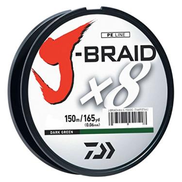 Imagem de Daiwa J-BRAIDX8, carretel de enchimento, verde escuro, diâmetro monocromático. = 4,5 kg.