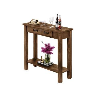 Imagem de Aparador Rústico para Sala de Estar 100cm W01 Tampo Madeira Maciça Imb