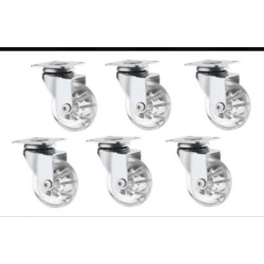 Imagem de 6 peças Rodízio Giratório Gel Silicone Rodinha Móveis 35mm - Loja e Ci