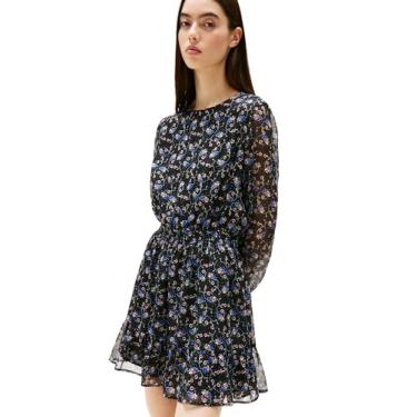 Imagem de Tommy Jeans Vestido feminino de manga comprida com estampa floral, Flores pequenas no topo, GG