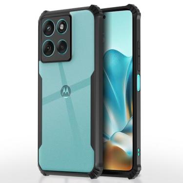 Imagem de QUIETIP Capa compatível com Motorola Edge 60 Fusion/Edge 60, capa protetora à prova de choque de TPU transparente, preta