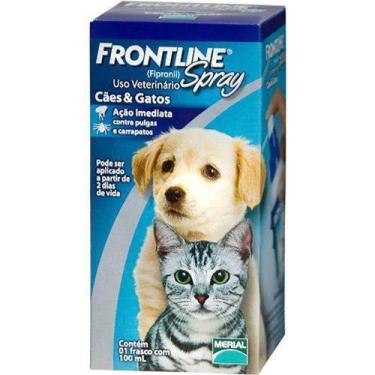 Imagem de MedicamentoAntipulgas E Carrapatos P/ Cães E GatosSpray 100Ml - Frontl