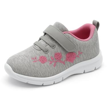 Imagem de Bless Children Tênis infantil para meninos e meninas, tênis de corrida leve e respirável, antiderrapante para bebês/crianças pequenas, Cinza 1207, 21
