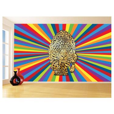 Imagem de Papel De Parede 3D Animais Pop Art Onça Pintada 3,5M Pxa89