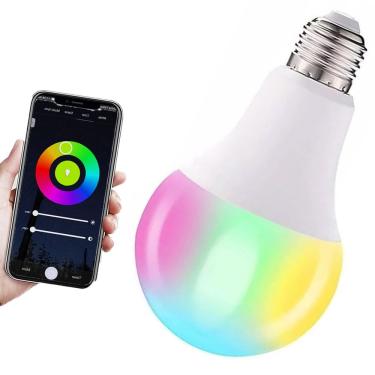 Imagem de Lampada Smart Led Inteligente Wifi App Celular RGB 10W Ajustavel Iluminaçao Dimerizaçao