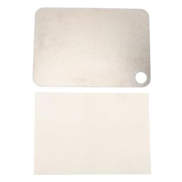 Imagem de Tábua de cortar Tábua de corte Ti resistente a arranhões, fácil de limpar, dupla face, para cozinha, acampamento, leve, prática para chefs domésticos 25 x 36 cm