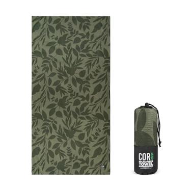 Imagem de COR Surf Toalha de praia de microfibra, toalha de viagem de secagem rápida com bolsa de malha, 152 x 76 cm, feita de materiais reciclados (Kona)