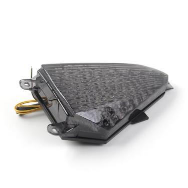 Imagem de Arashi Smoke E-Mark Lanterna traseira LED para Yamaha YZF R6 2008-2010, luz traseira de freio de seta acessórios de substituição integrados para motocicleta