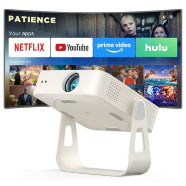 Imagem de Projetor Netflix oficialmente – Mini projetor inteligente XuanPad com WiFi e Bluetooth, foco automático e projetor externo portátil Keystone, projetor de filme doméstico compatível com 1080p 4K nativo