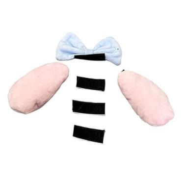 Imagem de YIJU Decoração de capacete com orelhas de cachorro: fácil de aplicar, fofa e divertida, acessório para ciclismo, skate, bicicleta, capacete para esportes, Rosa