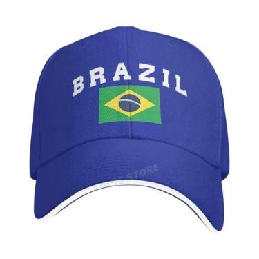 Imagem de Unisex ajustável Brasil bonés de beisebol, homem esporte ao ar livre, 