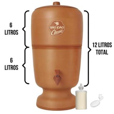 Imagem de Filtro De Barro Para Água São João Classic 1V 6L - Ceramica Stefani