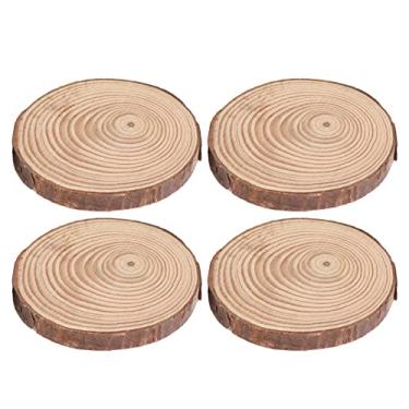 Imagem de Sonew Porta Copos de Pinho Em Fatia de Madeira Adereços Decoração de Casa para Escritório Doméstico (S)
