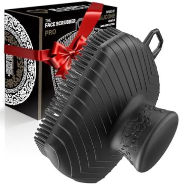 Imagem de RamPula Esfregador facial, escova esfoliante de silicone para homens e mulheres, escova de limpeza facial, cuidados manuais à prova d'água para limpeza da pele, escovas faciais massageadoras para