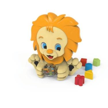 Imagem de Brinquedo Didático Amigo Leão com Formas para Encaixar e Esfera Girató