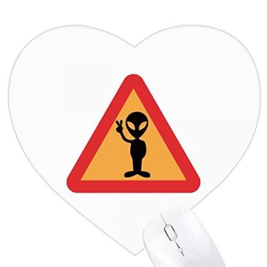 Imagem de Mouse pad com logotipo Aliens Art Deco moderno coração tapete de borracha para escritório