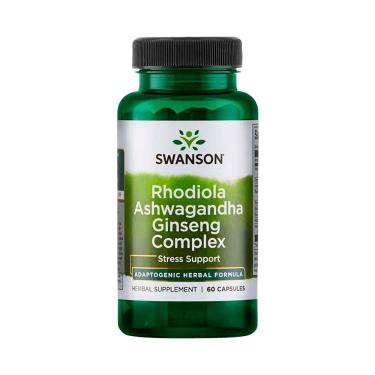 Imagem de Rhodiola Ashwagandia e Ginseng Indiano Swanson 60Caps