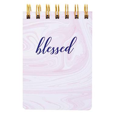 Imagem de Graphique Pequeno bloco de notas Wiro Jotter, religioso – Bloco de notas de 9 x 14 cm com 200 páginas pautadas, interior personalizado e topo espiral – Lindo diário para deixar mensagens e fazer anotações