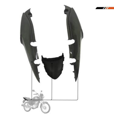 Imagem de Carenagem Rabeta Cg Titan-Fan 150 2012 Cinza Metalico