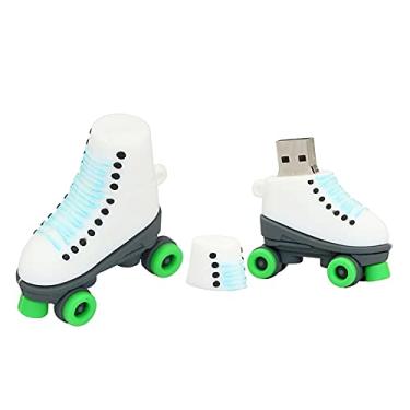 Imagem de 32 GB Patins Forma Flash Drive USB Flash Drive Memory Stick Thum Drive USB Flash Disk U Pen Drive USB Disk Pen Drive USB Disco Flash Memória Armazenamento Externo USB Stick PenDrive (Verde)